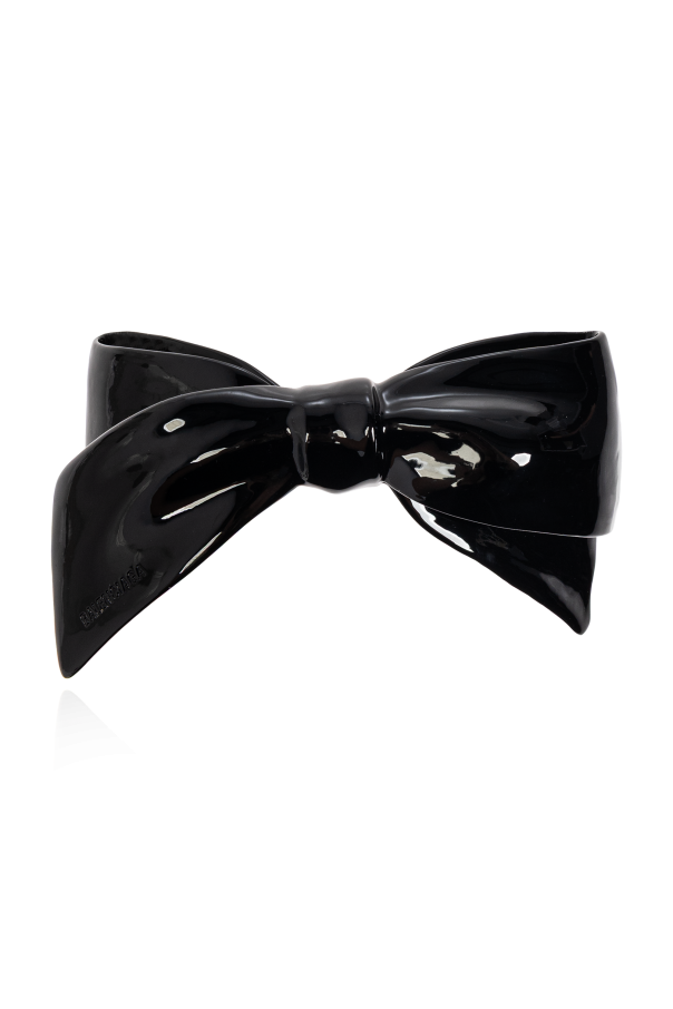 ヘアアクセサリー Balenciaga Black Calf Leather Clemence Xl Scrunchie Women's Clemence Xl Scrunchie in Black/gold | Balenciaga CA